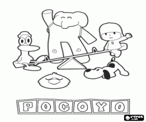 Pocoyo ve arkadaşları boyama