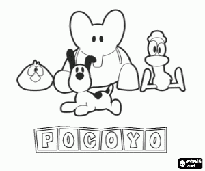 Pocoyo en iyi arkadaş boyama