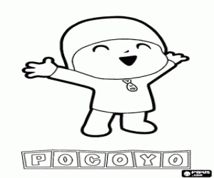 Pocoyo, küçük bir çocuk kahramanı boyama