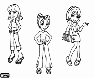 PollyWorld Üç Polly arkadaş boyama