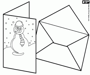 Posta yoluyla bir Noel kartı boyama