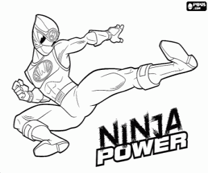 Power Ranger ninja atlama boyama