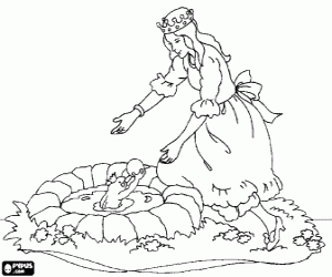 Prenses ve Kurbağa Prens boyama