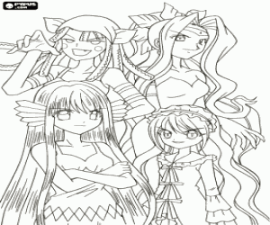 Prensesler sirenler düşmanları boyama