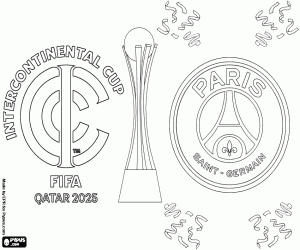 PSG, 2025 Kıtalararası Kupası Şampiyonu boyama
