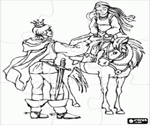 Puzzle prensler ve at boyama