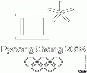 PyeongChang 2018 logosu boyama