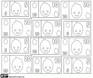 Pypus, 5, 10 ve 20 üzerinden banknotlar boyama