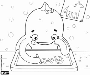 Pypus dişi ahtapot ve yazma boyama