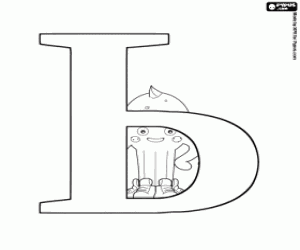 Pypus Rus harf Ь arkasında boyama