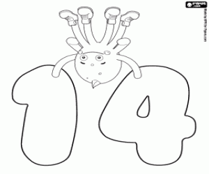 Pypus on dört sayı üzerinde boyama