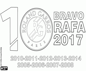 Rafa Nadal, 10 Roland Garros kitap boyama