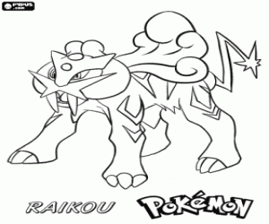 Raikou, efsanevi bir Pokémon boyama