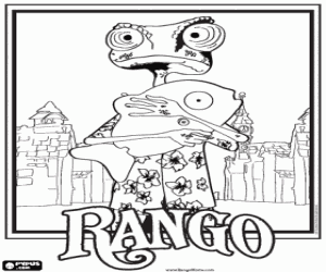 Rango eski Batı maskot boyama