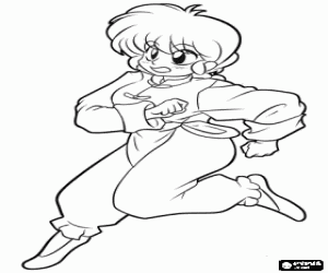 Ranma, anime karakteri boyama