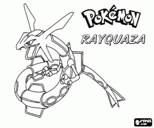 Rayquaza, bir Pokémon boyama