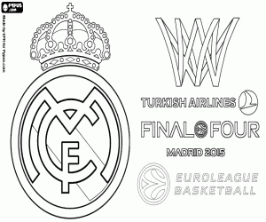 Real Madrid, şampiyon Euroleague 2015 boyama