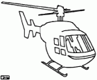 Helikopter, ön taraftan görüldü