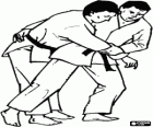 Judo - İki jūdōkas practicing