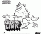 film logolu Missing Link, amfibi yarı balık yarı maymun