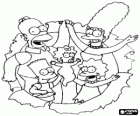 Simpsonlar Portresi: Homer, Marge, Bart, Lisa ve Maggie