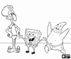 SüngerBob KareŞort ve arkadaşları Patrick Yıldız ve Squidward Dokunaç