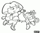 Dora Explorer ve onu maymun arkadaşı Boots
