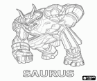 Saurus bir humanoid Triceratops Bakugan olduğunu