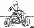 ATV Quad pilot düzenleyici kask ile korunan ile