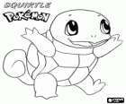 Squirtle şirin Pokémon bir kaplumbağa ve bir baş ve pokémons gibi görünüyor