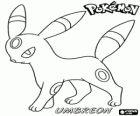 Umbreon, Dark tipi Pokemon, Eevee bir evrim