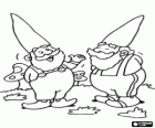 Sakallı mutlu bir konuşma gnomes