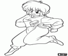 Ranma Saotome onun kadın şeklinde, Ranma anime ana karakteri Ranma olduğunu