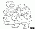 Noel Baba ya da Santa Claus ve eşi Bayan Claus