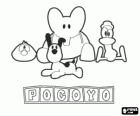 Pocoyo en iyi arkadaşlarından Pato, Elly, Loula ve Uykulu Kuş olup