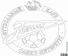 FC Zenit Saint Petersburg Amblemi, Rusya Futbol Kulübü. Futbolni Klub Zenit Sankt-Peterburg, Rusça orijinal ismi dönüştürülmüş