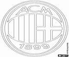 AC Milan, Milano şehrinde İtalyan futbol kulübü Logo. Associazione Calcio Milan, İtalyanca orijinal ismi