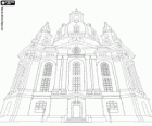 Kilise bir Barok Lutheran kilise ve uzlaşma bir simgesidir, Dresden, Almanya Frauenkirche