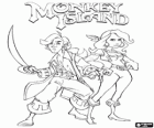 Monkey Island, bir macera video oyunu. Guybrush Threepwood ve Elaine Marley, ana kahramanları