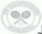 İngiltere'de Logo klasik Wimbledon Grand Slam tenis turnuvası