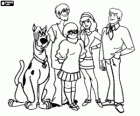 Scooby Doo ve çete: Shaggy, Velma, Fred ve Daphne