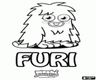 Furi. Moshi Monsters. Bir küçük tüylü troll