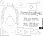 Cumhuriyet Bayramı. Türkiye Cumhuriyeti Günü, 29 Ekim. 1923 yılında cumhuriyetin ilanından anısına