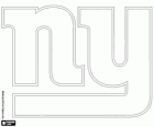 Logo, New York Giants NFC Doğu Bölümü, East Rutherford, amerikan futbol takımı New Jersey