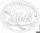 New York Mets logosu, National League profesyonel beyzbol takımının, Doğu Bölümü, Queens, New York, New York