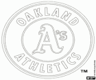 Oakland Athletics logosu, beyzbol takımı Oakland, California merkezli. Western Division Amerikan Ligi