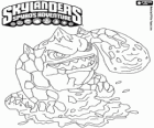 Skylander Eruptor, ateş topları ve alev atar bir yaratık. Yangın Skylanders
