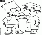 Bart Simpson and Milhouse Van Houten, iki büyük arkadaşlar