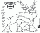 Sawsbuck, kış aylarında Pokémon geyik. Sawsbuck, Mebukijka Deerling, Shikijika biçimidir
