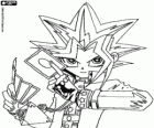 Yugi Duel Monsters oyun kartları ile. Yu-Gi-Oh
